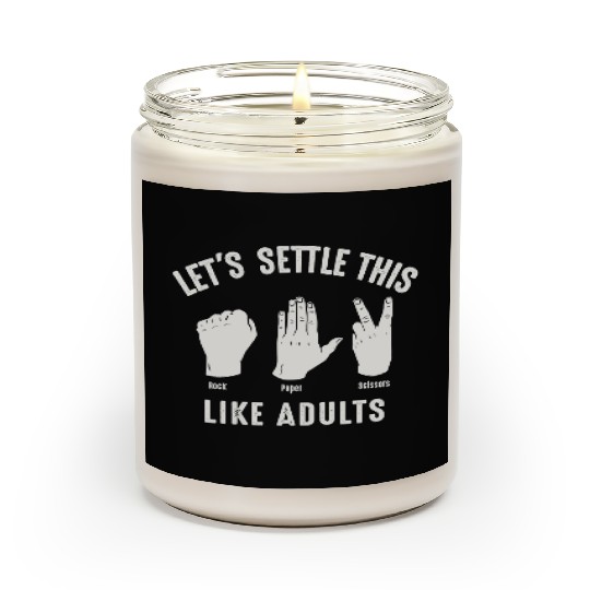 Let's Settle This Like Adults Rock Paper Scissors Scented Candles