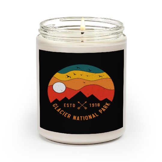 Retro Glacier National Park Montana Souvenir 80s Scented Candles