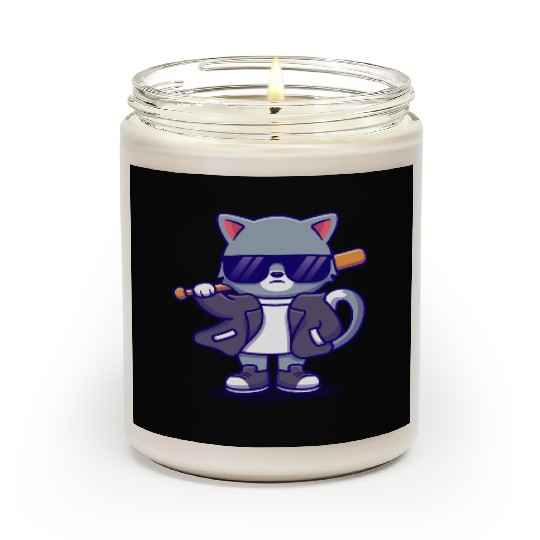 Cat Sun Glasses Bat Scented Candles