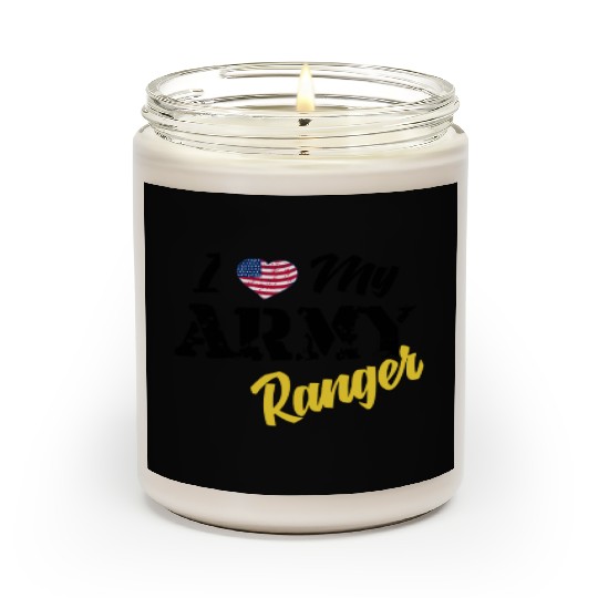 Proud US Army Ranger American Military Family Flag Scented Candles