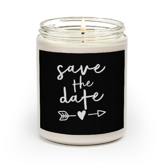 Bride Couple Engagement Save The Date Wedding Scented Candles