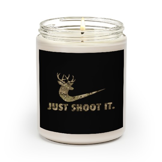Just Shoot It Funny Deer Hunting Camouflage Scented Candles