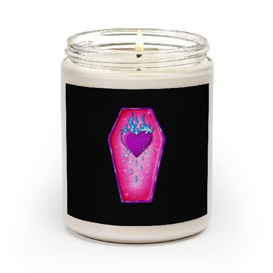 Pastel Goth Love Coffin Heart Scented Candles
