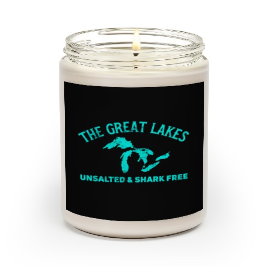The Great Lakes Unsalted & Shark Free Michigan Gif Scented Candles