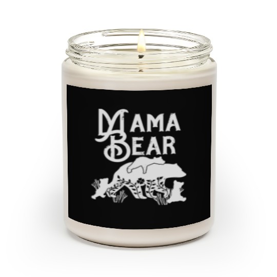 Mama Bear Mom Bear 3 cubs Momma Bear Momlife Scented Candles