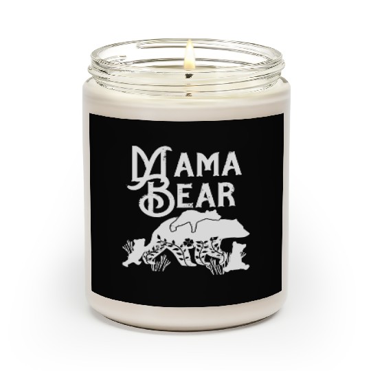 Mama Bear Mom Bear 3 cubs Momma Bear Momlife Scented Candles
