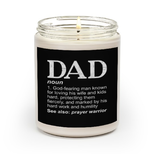 Christian Dad Definition Fathers Day Funny DAD Gi Scented Candles