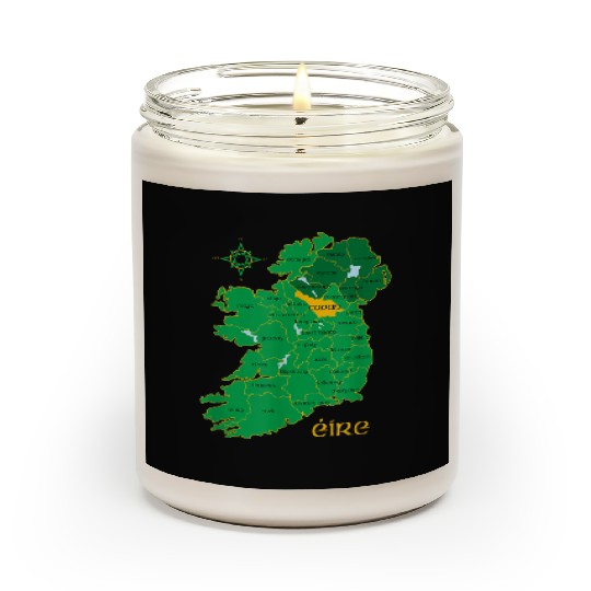 Cavan Ireland County Map Eire Irish Travel Celtic Scented Candles