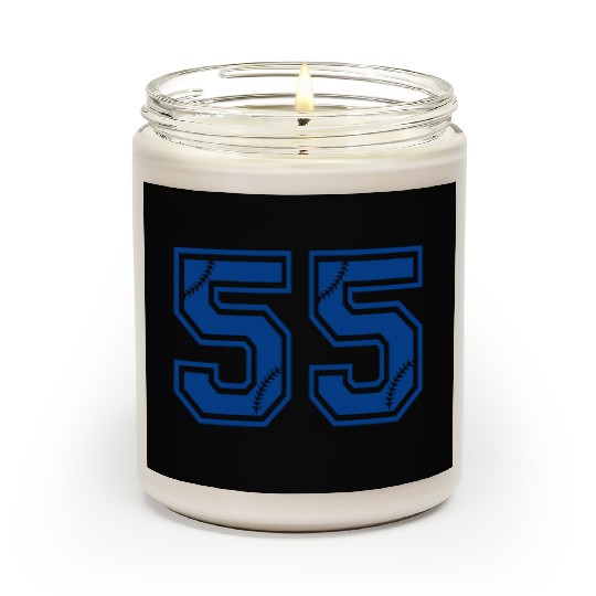 Baseball Number 55 Blue Sports Player Uniform Jers Scented Candles