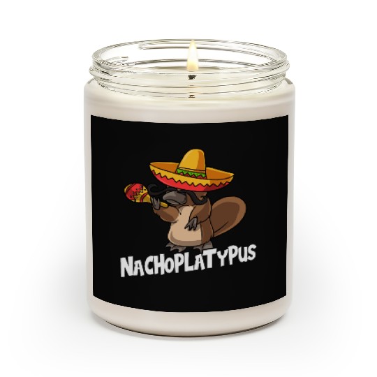 Nachoplatypus Cinco De Mayo Platypus Gifts Fiesta Scented Candles