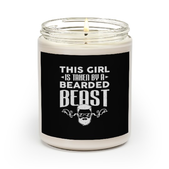 Bearded Man Girl Taken By Bearded Beast Beard Gift Scented Candles