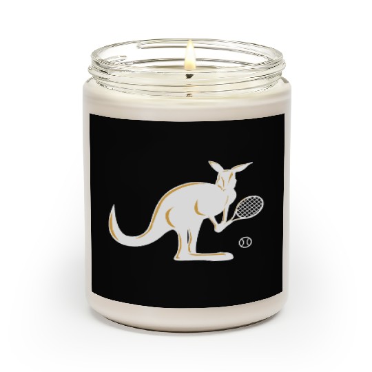 Australia Kangaroo Tennis Player Funny Gift Idea Scented Candles