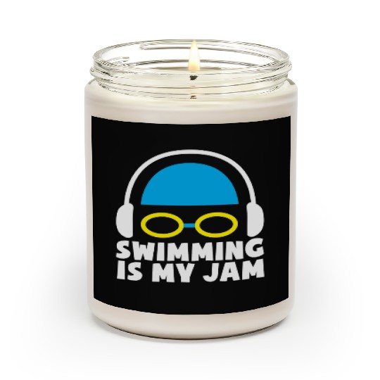 Funny Swimming Swimmer Swim Scented Candles
