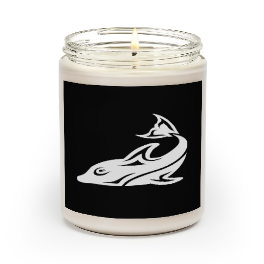 Cool Tattoo Tribal Dolphin Design Vector Scented Candles