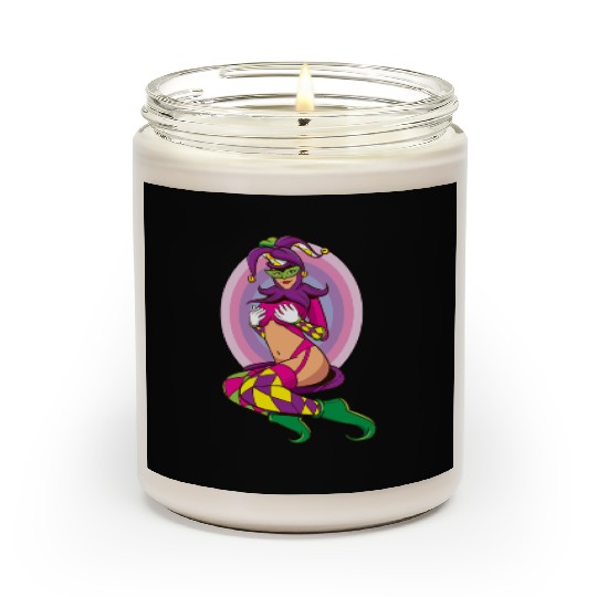 Joker Girl Scented Candles Card Deck Halloween Costume