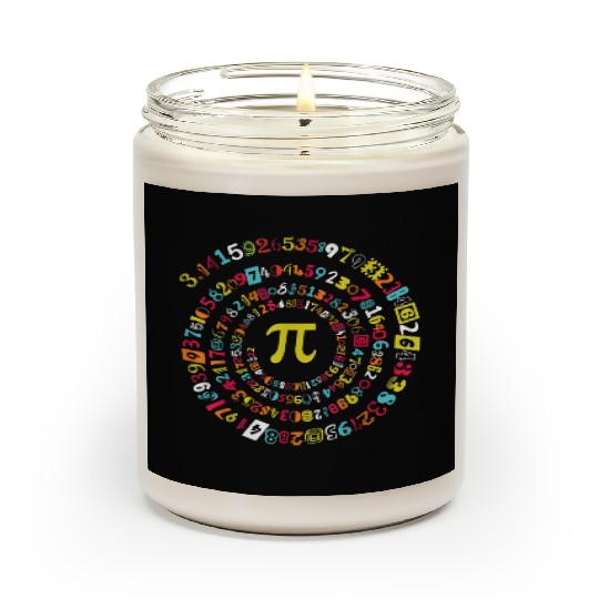 Funny Pi Day Spiral Pi Math for Pi Day 3.14 Scented Candles