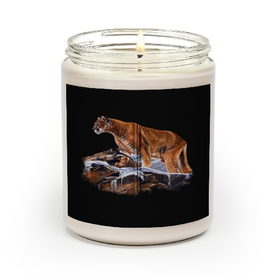 Mountain Lion Cougar Scented Candles