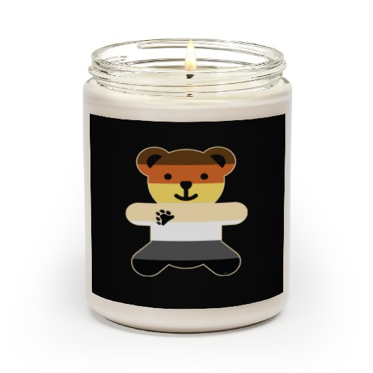 Bear Brotherhood Flag Bear Gay Pride graphic Scented Candles
