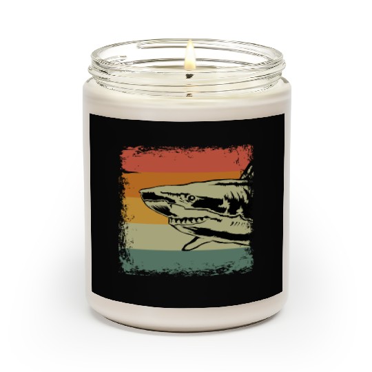 Vintage Shark Gift Idea Scented Candles