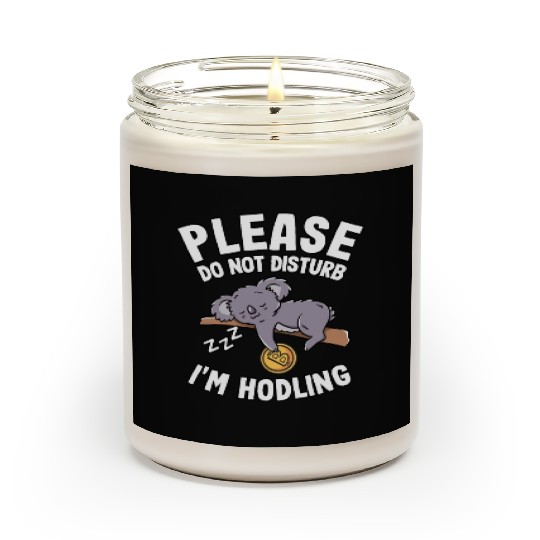 Please Do Not Disturb Funny Bitcoin Koala Hodl BTC Scented Candles