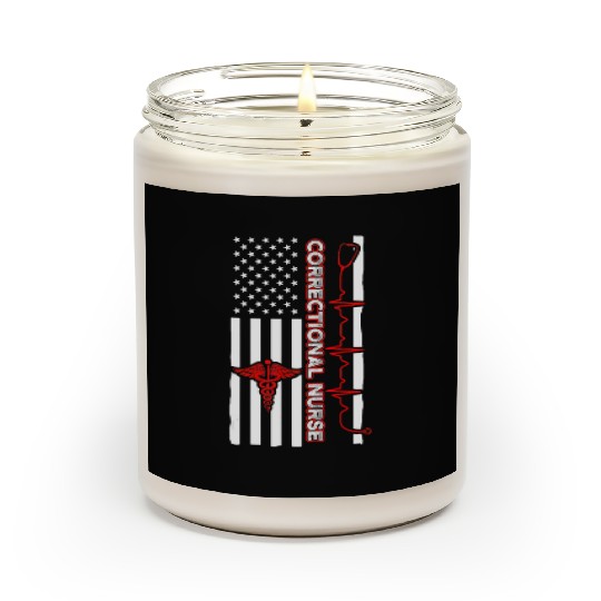 Correctional Nurse USA Flag Nursing RN Scented Candles