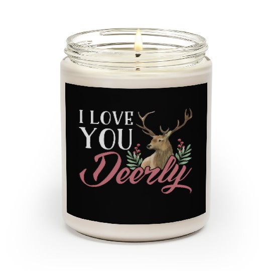 Cute Deer Romantic Quote Couple Scented Candles