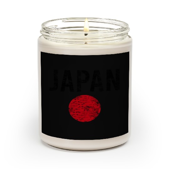 Japan flag vintage Scented Candles