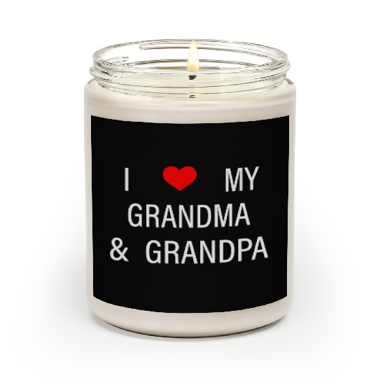 I Love My Grandma and Grandpa Scented Candles
