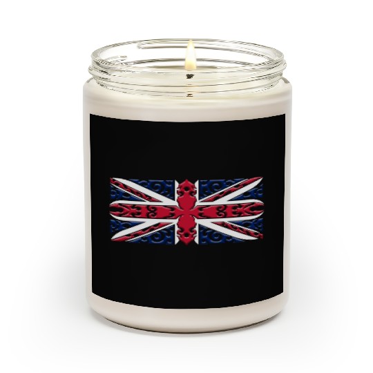 Union Jack British Flag Ornamental Style Scented Candles