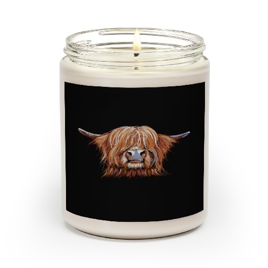 Highland Cow Print Animal Print ' Charmer ' Scented Candles