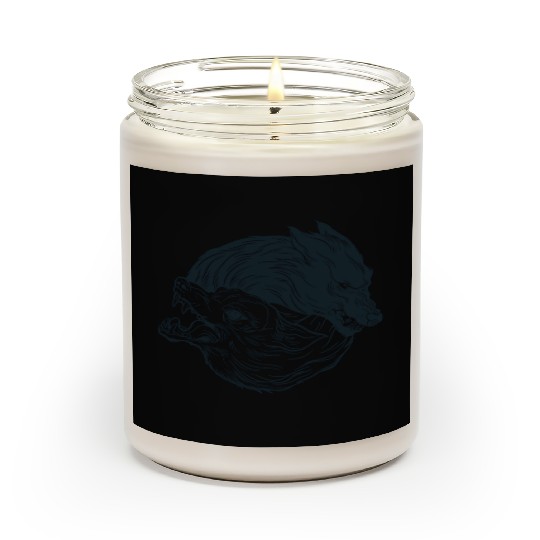 Wolf in moon light Werewolf Wolves Scented Candles