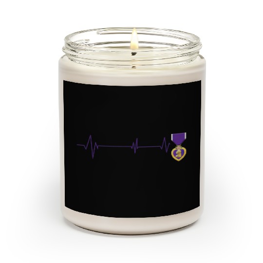 Heart Beats Purple Heart US Military Purple Heart Scented Candles