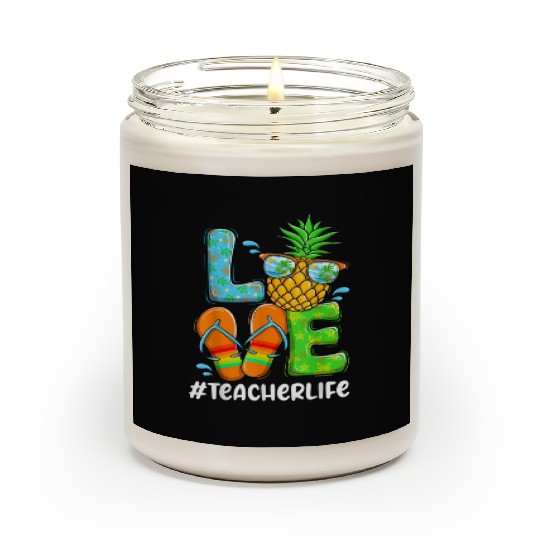 Summer Love Teacher life Love Pineapple Scented Candles