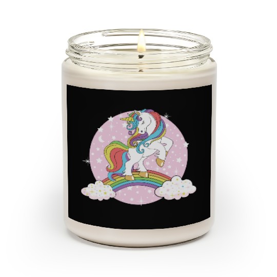 Unicorn rainbow Scented Candles