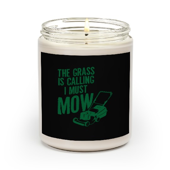 Lawn Mower Lawn Mowing Garden Hobby Gardener Scented Candles