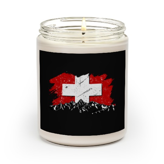 Switzerland Flag Zurich Bern Alps Swiss German Scented Candles