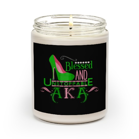 Womens AKA inspired Blessed AKA AKA sorority Alpha Scented Candles