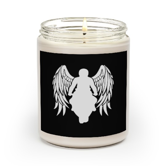 motorcyclist angel wings sportsbike racingbike Scented Candles