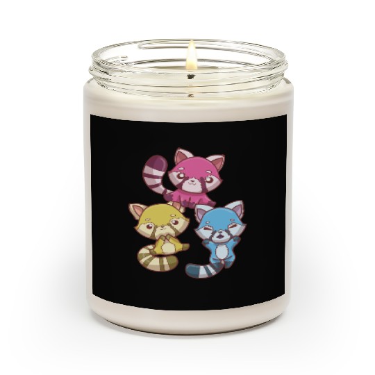 Pansexual Kawaii Red Panda, Pastel Goth Anime Art Scented Candles