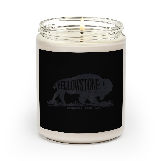 YStone National Park US Bison Buffalo Vintage Scented Candles