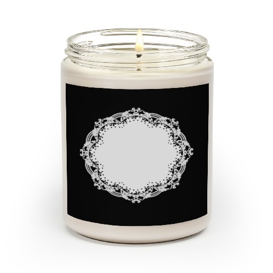 snow-white cake lace as a frame and decoration Scented Candles