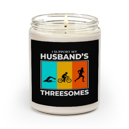 Swim Bike Run Triathlon Triathlete Husband Wife Scented Candles