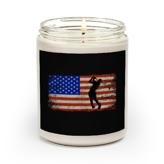 4th of July Golf American Flag Patriotic Scented Candles