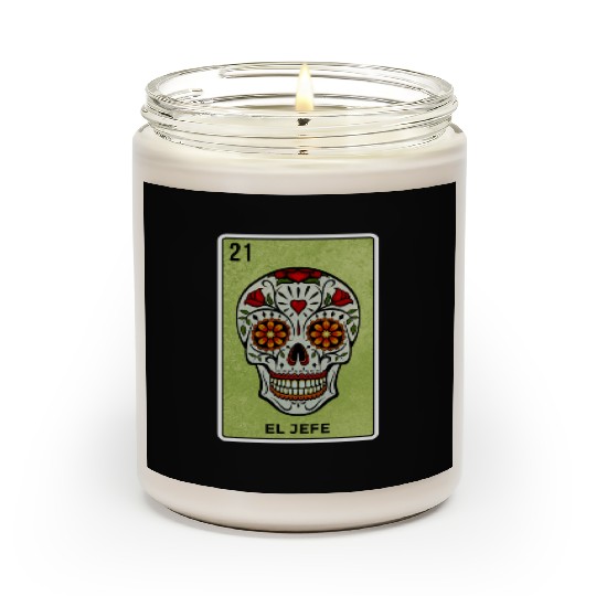 El Jefe Mexican Lottery Card Cinco De Mayo Scented Candles