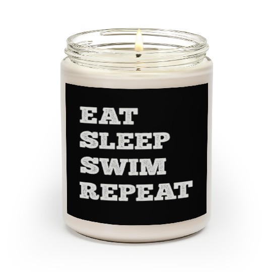 Eat Sleep Swim Repeat Scented Candles