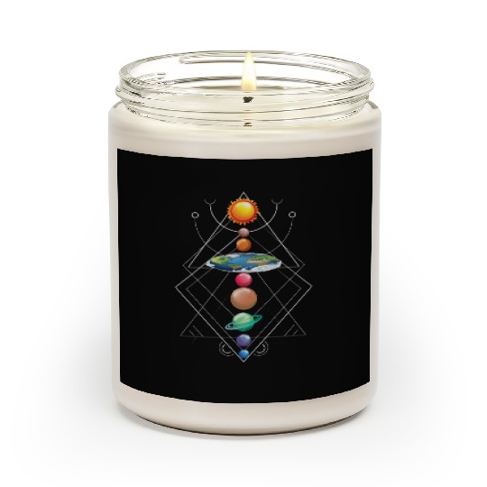 Solar System Flat Earth I Love My Planet Space Scented Candles