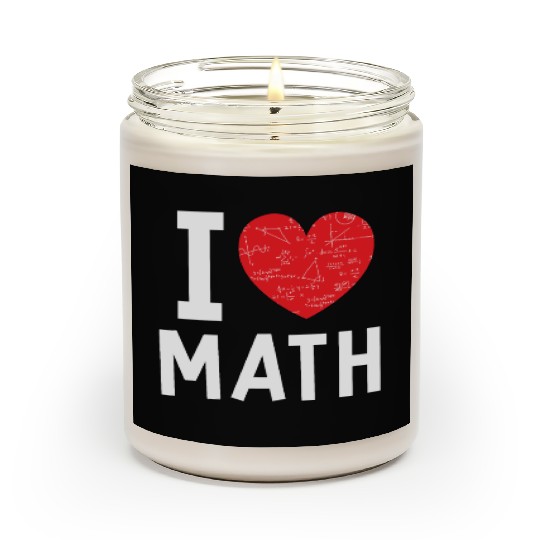 I Love Math Heart Math Scented Candles