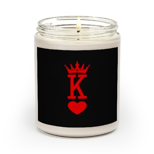 King of Hearts King Queen Couple Halloween Costume Scented Candles
