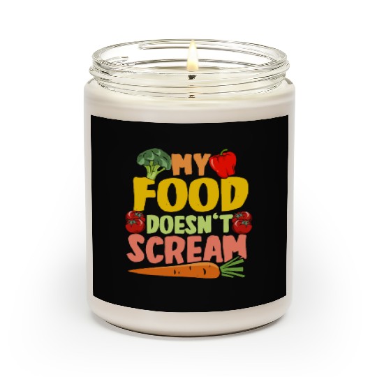 Vegan Vegetarier My Food Doesn't Scream Scented Candles