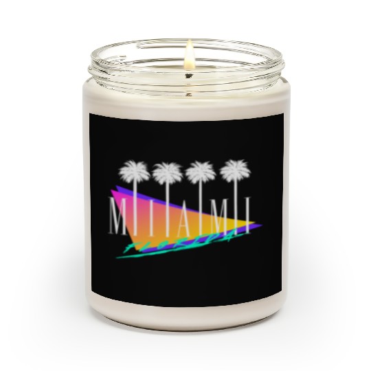 Miami Florida Retro Style Scented Candles